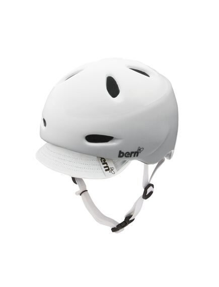 Защитный шлем для велосипеда и скейта женский BERKELEY GLOSS VISOR WHITE, Размер: 6 (XS)