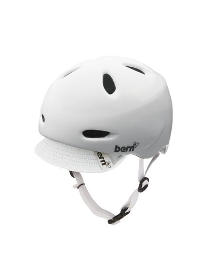 Защитный шлем для велосипеда и скейта женский BERKELEY GLOSS VISOR WHITE, Размер: 10 (M)