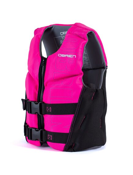 Спасательный жилет неопрен детский O'Brien FLEX V-BACK YOUTH BLK/PINK S24, Размеры (жилеты): 12 (L), img 3