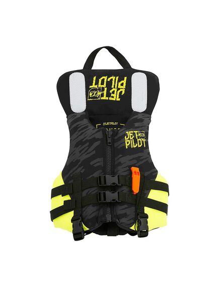 Спасательный жилет неопрен детский Jetpilot Cause Kids ISO 100N Neo Vest Black/Yellow S22, Размеры (жилеты): Дет 6 (S)