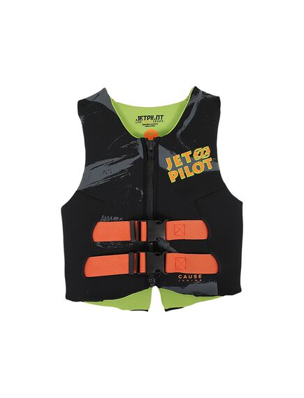 Спасательный жилет неопрен детский Jetpilot Cause Teen ISO 50N Neo Vest 12-14 Years Black/Shark S22, Размеры (жилеты): Дет 14 (2XL)