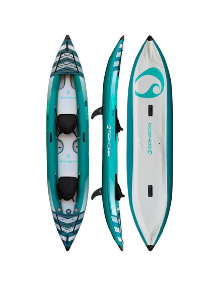 Каяк надувнной 2-местый для туризма Spinera Hybris 410 Teal/Grey/White PVC/HDDS S23