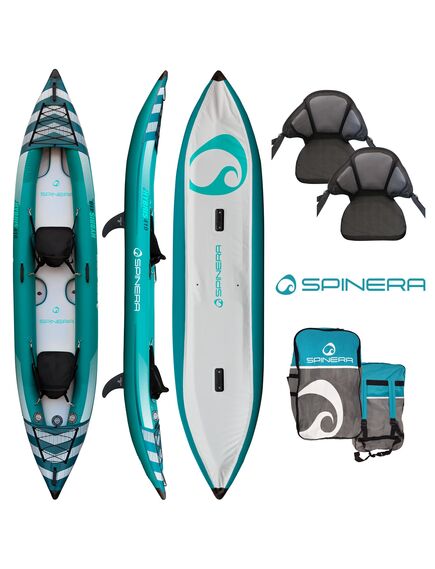 Каяк надувнной 2-местый для туризма Spinera Hybris 410 Teal/Grey/White PVC/HDDS S23, img 8