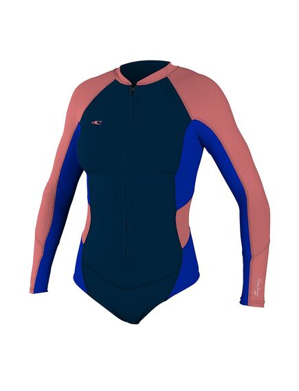 Гидрокостюм женский короткий длинный рукав O'NEILL WMS SUPERLITE L/S BOOTY SPRING SLATE/TAHITNBLU/CORAL (DM6), Размер (гидроодежда): 6 (XS)