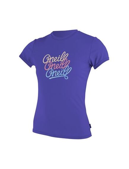 Гидромайка детская O'Neill короткий рукав GIRLS SKINS S/S RASH TEE COBALT (235), Размер (гидроодежда): Дет 16 (3XL)