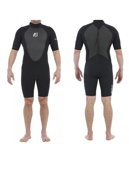 Гидрокостюм мужской короткий Jetpilot Flight S/S 2mm Springsuit Black S20, Размер (гидроодежда): 8 (S)