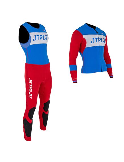 Гидрокостюм муж длин без рукавов+гидрокуртка на молнии Jetpilot RX Race Red/White/Blue S22, Размер (гидроодежда): 8 (S)