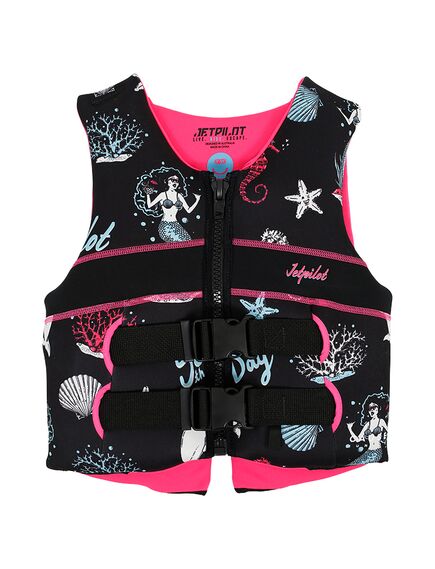 Спасательный жилет неопрен детский Jetpilot Cause Teen ISO 50N Neo Vest 12-14 Years Black/Pink S22, Размеры (жилеты): Дет 14 (2XL)