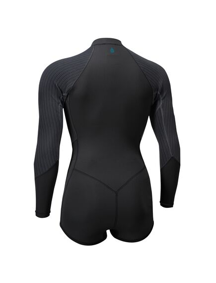 Гидрокостюм женский без ног длинный рукав O'Neill Wms Hyperfreak 2/1.5 F/Z L/S Spring BLK/BLK S22_O, Размер (гидроодежда): 8 (S), img 2