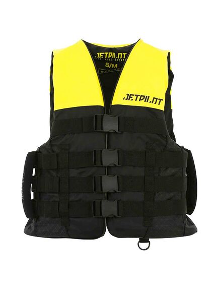 Спасательный жилет для гидроцикла нейлон мужской JP Strike ISO 50N Nylon Super Grip yellow/black S23, Размеры (жилеты): 10 (M)