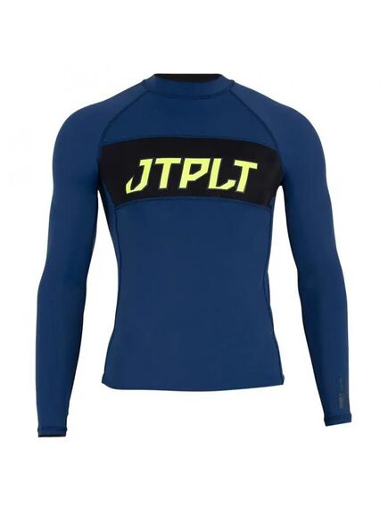 Гидромайка мужская длинный рукав Jetpilot RX LS Rashie navy/yellow S23, Размер (гидроодежда): 12 (L)