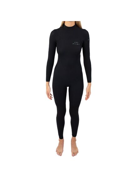 Гидрокостюм женский длинный Jetpilot FLIGHT 3x2 LS BZ STEAMER BLACK, Размер (гидроодежда): 12 (L)