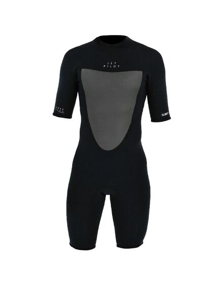 Гидрокостюм мужской короткий Jetpilot FLIGHT 2x2 BZ SS SPRINGSUIT FLATLOCK BLACK/BLACK, Размер (гидроодежда): 10 (M)