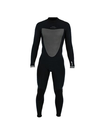 Гидрокостюм мужской длинный Jetpilot FLIGHT 3x2 BZ STEAMER FLATLOCK BLACK/BLACK, Размер (гидроодежда): 14 (XL)