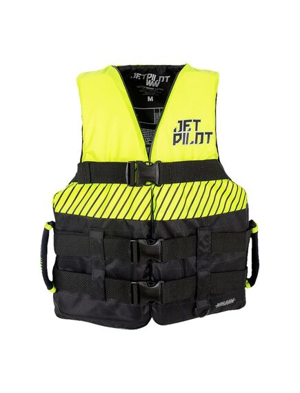 Спасательный жилет для гидроцикла нейлон мужской Jetpilot HELIUM F/E NYLON VEST BLACK/YELLOW, Размер (гидроодежда): 10 (M)