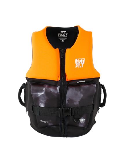 Спасательный жилет для гидроцикла неопрен мужской Jetpilot 3SXTY HYPERFLEX S-GRIP ECO CHAR/ORG L50, Размеры (жилеты): 10 (M)