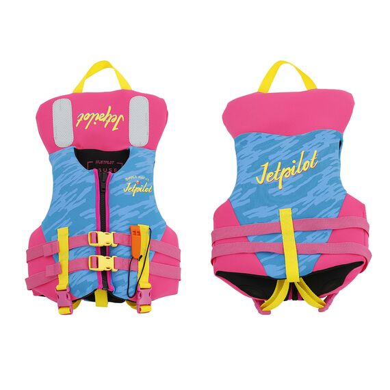 Спасательный жилет неопрен детский Jetpilot Cause Kids ISO 100N Neo Vest Girls blue/pink S23