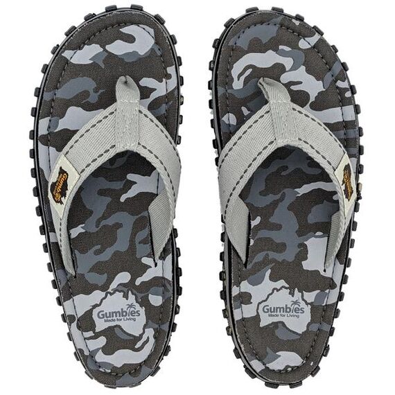 Шлепки унисекс Gumbies Flip-Flops GREY CAMOUFLAGE S20