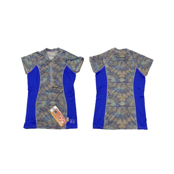 Гидромайка женская короткий рукав O'NEILL WMS FRONT-ZIP CAP SLEEVE BATIKI/TAHITNBLU (DN4)