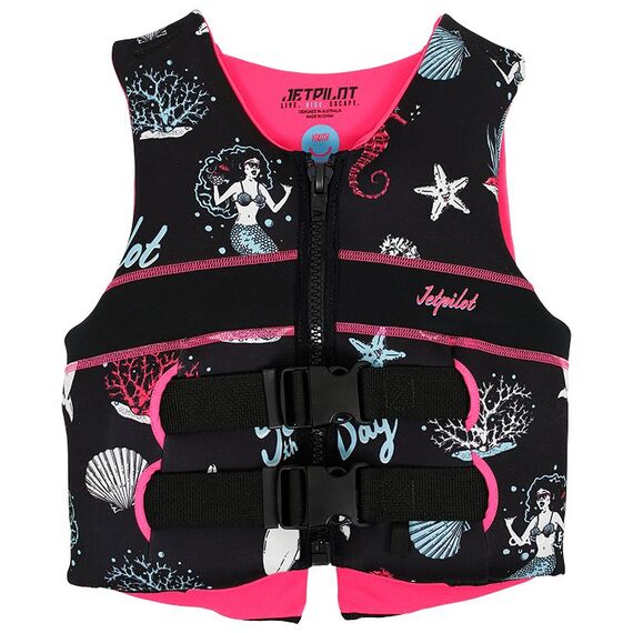 Спасательный жилет неопрен детский Jetpilot Cause Youth ISO 50N Neo Vest 8-10 Years Black/Pink S22