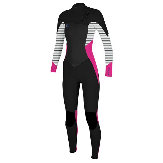 Гидрокостюм женский длинный O'Neill WMS O'RIGINAL FUZE 4/3MM FULL BLK/PUNKPNK/HWYSTRIPE S18