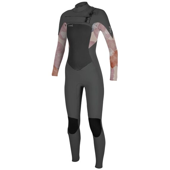Гидрокостюм женский длинный O'Neill Wms Epic 3/2 Chest Zip Full GRAPHITE/DESERT BLOOM S22_O