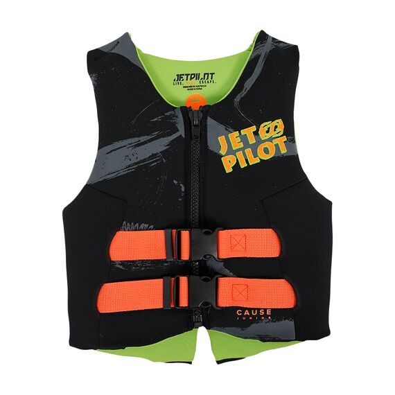 Спасательный жилет неопрен детский Jetpilot Cause Teen ISO 50N Neo black/shark S23