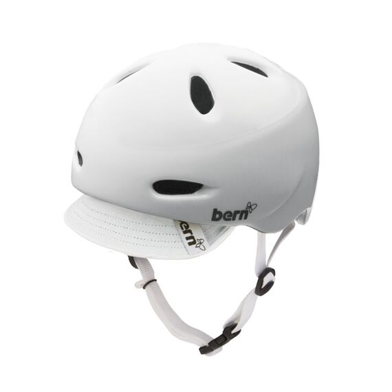 Защитный шлем для велосипеда и скейта женский BERKELEY GLOSS VISOR WHITE