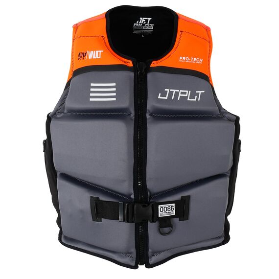 Спасательный жилет для гидроцикла неопрен мужск. Jetpilot RX VAULT PROTECH F/E ECO VEST CHAR/ORG L50, Размеры (жилеты): 8 (S)