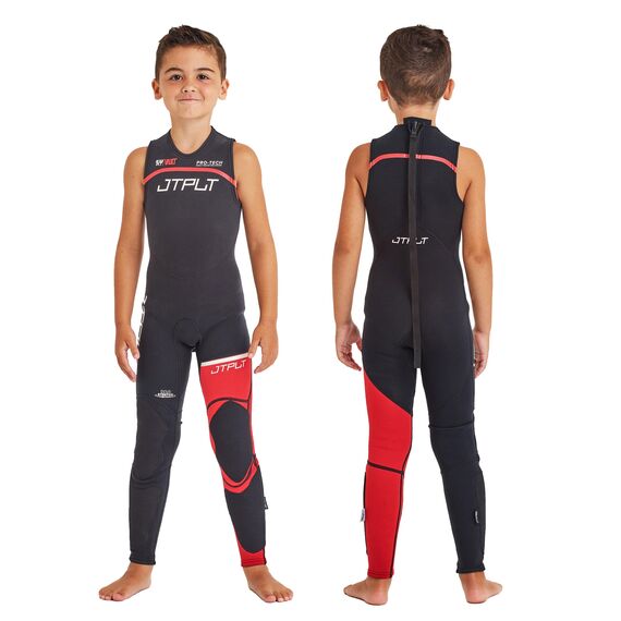 Гидрокостюм детский длинный без рукавов Jetpilot RX YOUTH RACE JOHN BLACK/RED, Размер (гидроодежда): Дет 6 (S)