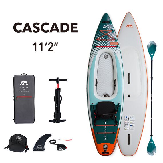 Каяк/SUP-доска надувная с веслом Aqua Marina Cascade 11'2"