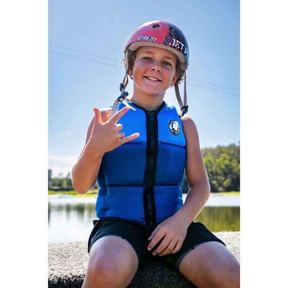 Спасательный жилет неопрен детский Jetpilot FREERIDE BOYS ECO VEST L50 Blue, img 3