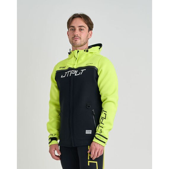 Гидрокуртка мужская с капюшоном Jetpilot VAULT TOUR COAT Black/Yellow, img 3