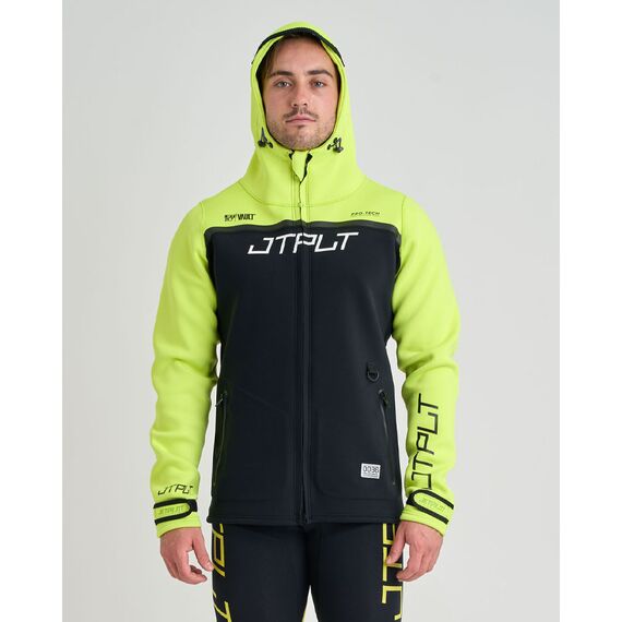 Гидрокуртка мужская с капюшоном Jetpilot VAULT TOUR COAT Black/Yellow, img 5