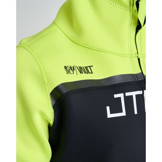 Гидрокуртка мужская с капюшоном Jetpilot VAULT TOUR COAT Black/Yellow, img 9