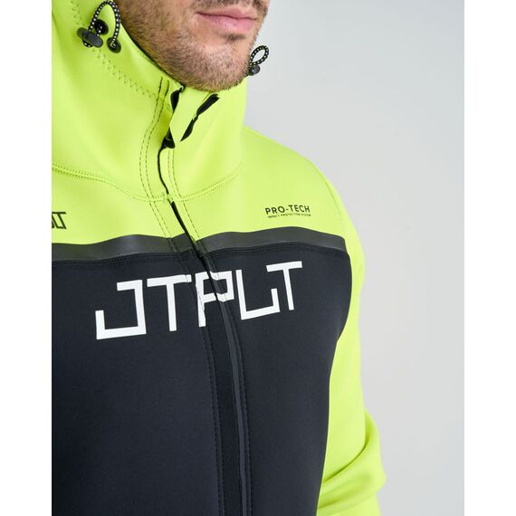 Гидрокуртка мужская с капюшоном Jetpilot VAULT TOUR COAT Black/Yellow, img 10