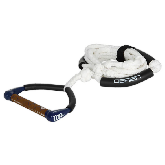 Фал с рукояткой для вейксерфинга O'Brien HANDLE PRO SURF 10" w/ POLY LINE BLUE BROWN