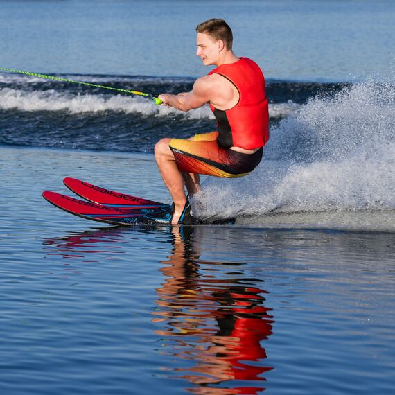 Лыжи парные прогулочные O'Brien COMBO SKI VORTEX 65.5" RED W/ X7 & RT, img 2