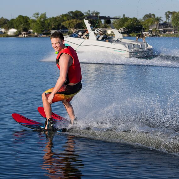 Лыжи парные прогулочные O'Brien COMBO SKI VORTEX 65.5" RED W/ X7 & RT, img 3