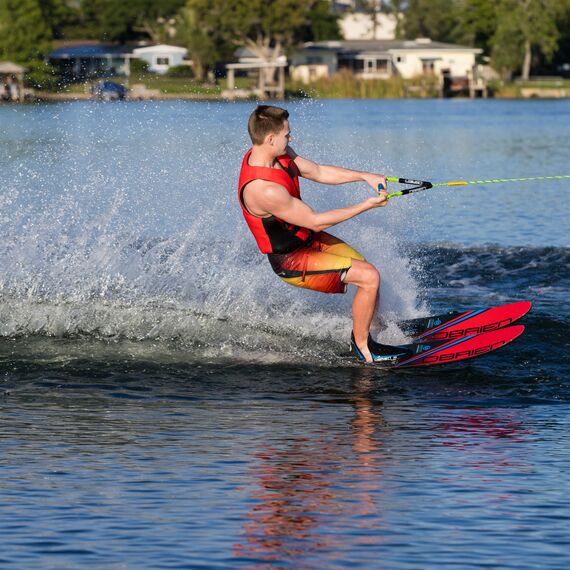 Лыжи парные прогулочные O'Brien COMBO SKI VORTEX 65.5" RED W/ X7 & RT, img 4