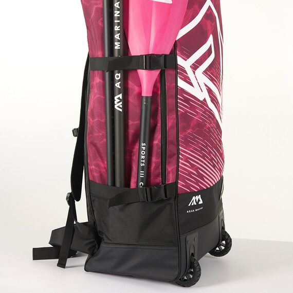 Сумка-рюкзак на колесах Aqua Marina Premium Luggage Bag (Raspberry 90L) S23, img 4