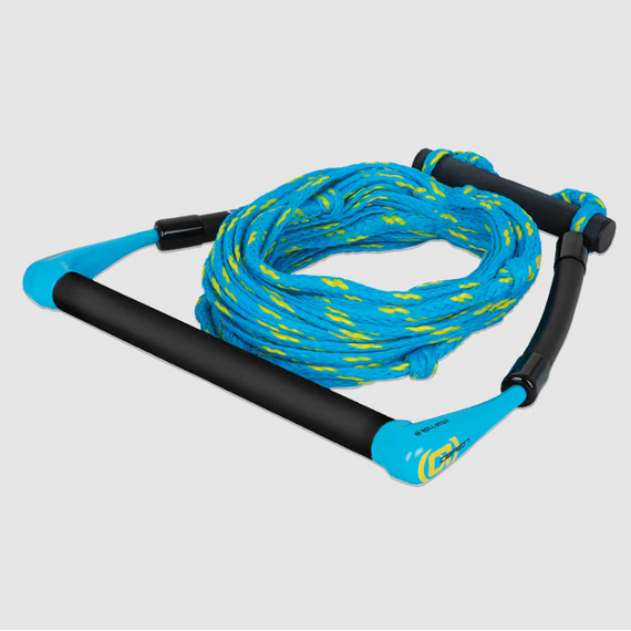 Фал с рукояткой для ниборда O'Brien HANDLE KNEEBOARD BLUE W/ ROPE CYAN/YLW