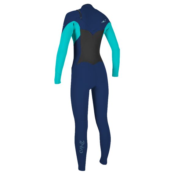 Гидрокостюм женский длинный O'Neill WMS EPIC 3/2 CHEST ZIP FULL NAVY/LIGHT AQUA S21, img 2
