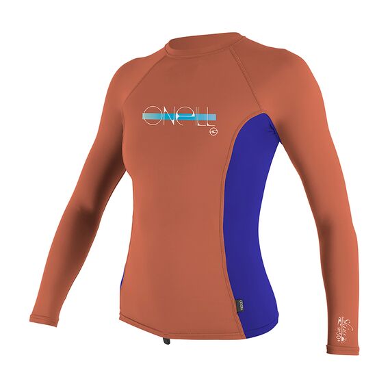 Гидромайка детская O'Neill длинный рукав GIRLS PREMIUM SKINS L/S RASH GUARD CORALPNCH/COBALT/CORALPN S18