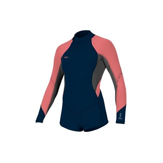 Гидрокостюм женский O'Neill короткий длинный рукав WMS BAHIA L/S SHORT SPRING SLATE/GRAPH/CORAL (DQ8)