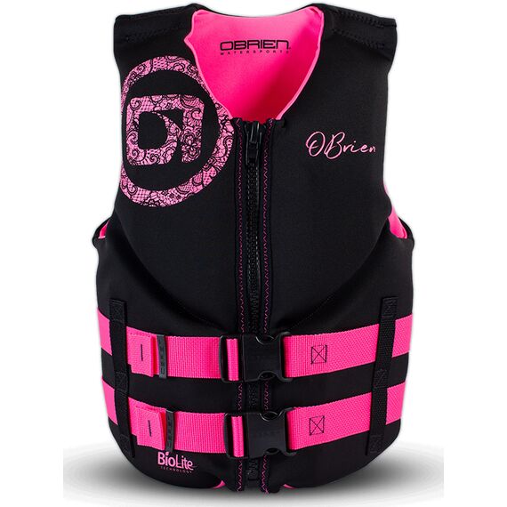 Спасательный жилет неопрен детский O'Brien JUNIOR BLK/PINK S24