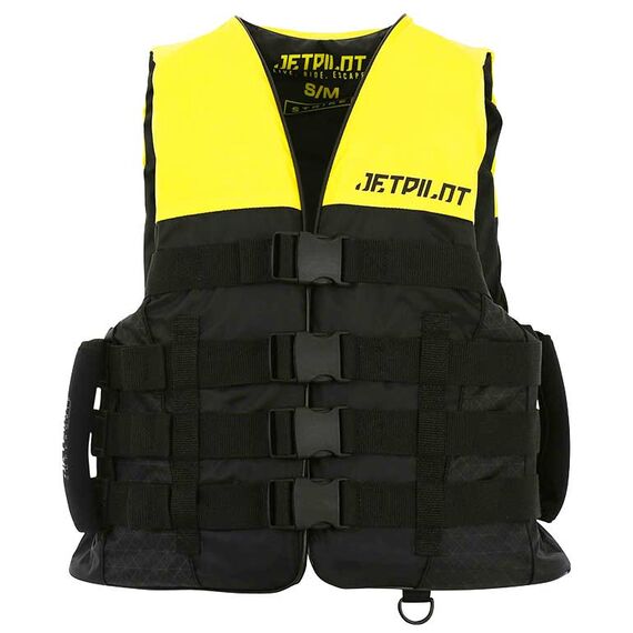 Спасательный жилет для гидроцикла нейлон мужской JP Strike ISO 50N Nylon Super Grip yellow/black S23