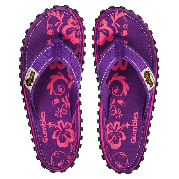 Шлепки женские Gumbies Flip-Flops PURPLE HIBISCUS S20