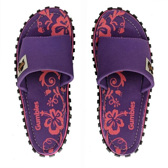 Шлепки женские Gumbies Slide PURPLE HIBISCUS S20
