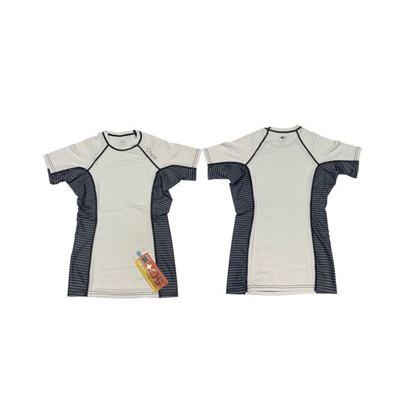 Гидромайка женская короткий рукав O'NEILL WMS SIDE PRINT S/S CREW WHITE/COASTAL:BLK (DS9)